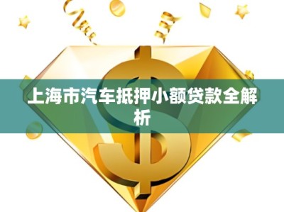 上海市汽車抵押小額貸款全解析